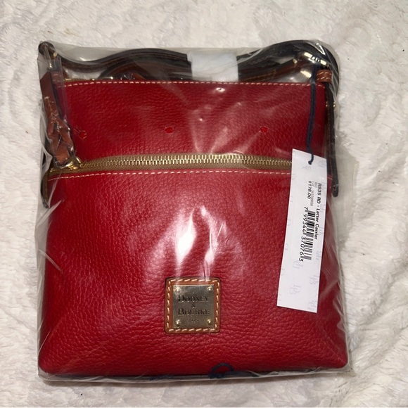Brand New Pebble Leather RED call Scotty, Dooney, and Bourke Nag - Picture 5 of 10
